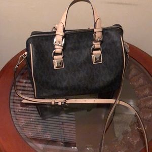 Black Michael Kors printed bag